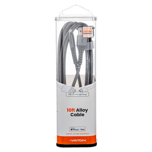 Ventev chargesync alloy USB A to Apple Lightning Cable 10ft by Ventev