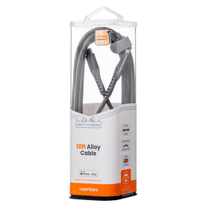 Ventev chargesync alloy USB C to Apple Lightning Cable 10ft by Ventev