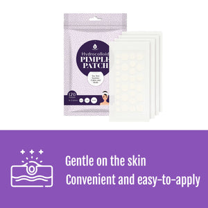 Hydrocolloid Pimple Patch, 120-Count, Multi Size Acne Solution 5 Pack by Pursonic