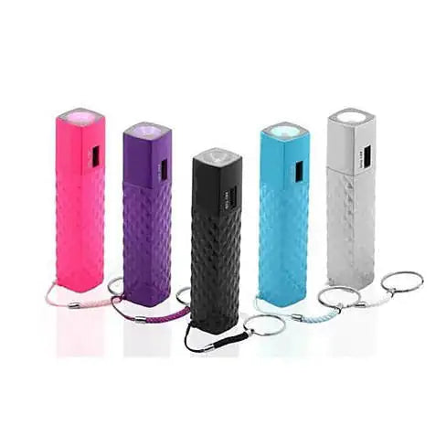 Lipstick Case Style Phone Charger and Flashlight on a Keychain
