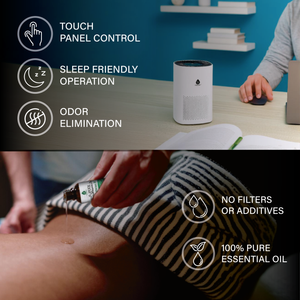Pursonic Purify & Relax Home Wellness Bundle - True HEPA Air Purifier & 6 Pack of 100% Pure Essential Oils Blends by Pursonic