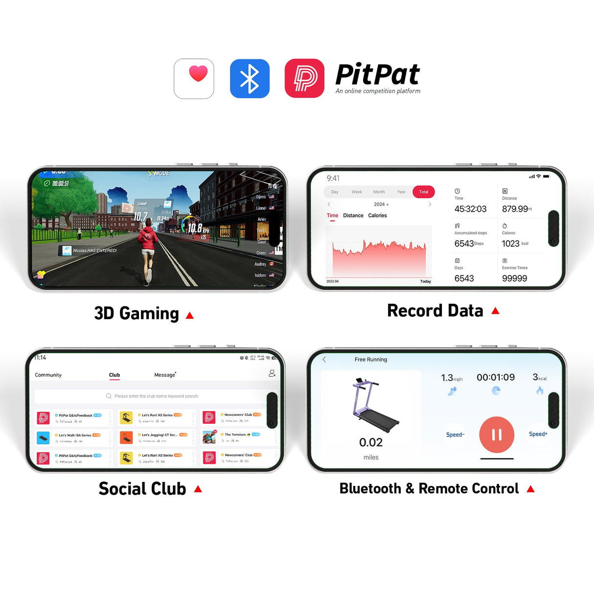 DeerRun All-New 2026 A1 Pro Move+ Smart Foldable Treadmill with 6% Incline & NFC | 350Lbs, 10mph, Black