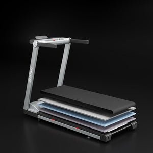 DeerRun A1 Pro Move+  6% Incline Foldable Treadmill——2025 Upgraded Chip & NFC Support | 350Lbs, 10mph Silver