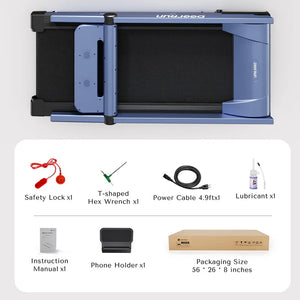 DeerRun A1 Pro Folding Smart 10 MPH Treadmill with 6% Incline