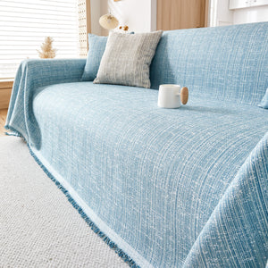 Couch Cover Blanket Couch Covers for Most Shape Sofas Washable Durable Sofa Throw Cover with Tassels