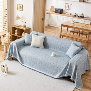 Couch Cover Blanket Couch Covers for Most Shape Sofas Washable Durable Sofa Throw Cover with Tassels