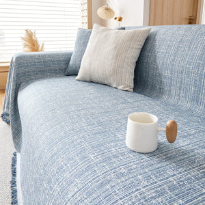 Couch Cover Blanket Couch Covers for Most Shape Sofas Washable Durable Sofa Throw Cover with Tassels