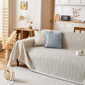 Couch Cover Blanket Couch Covers for Most Shape Sofas Washable Durable Sofa Throw Cover with Tassels