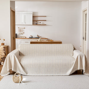 Couch Cover Blanket Couch Covers for Most Shape Sofas Washable Durable Sofa Throw Cover with Tassels