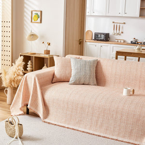 Couch Cover Blanket Couch Covers for Most Shape Sofas Washable Durable Sofa Throw Cover with Tassels