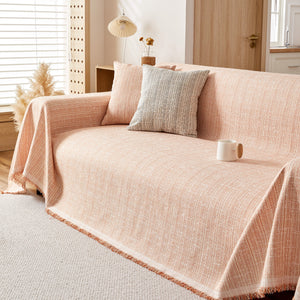 Couch Cover Blanket Couch Covers for Most Shape Sofas Washable Durable Sofa Throw Cover with Tassels