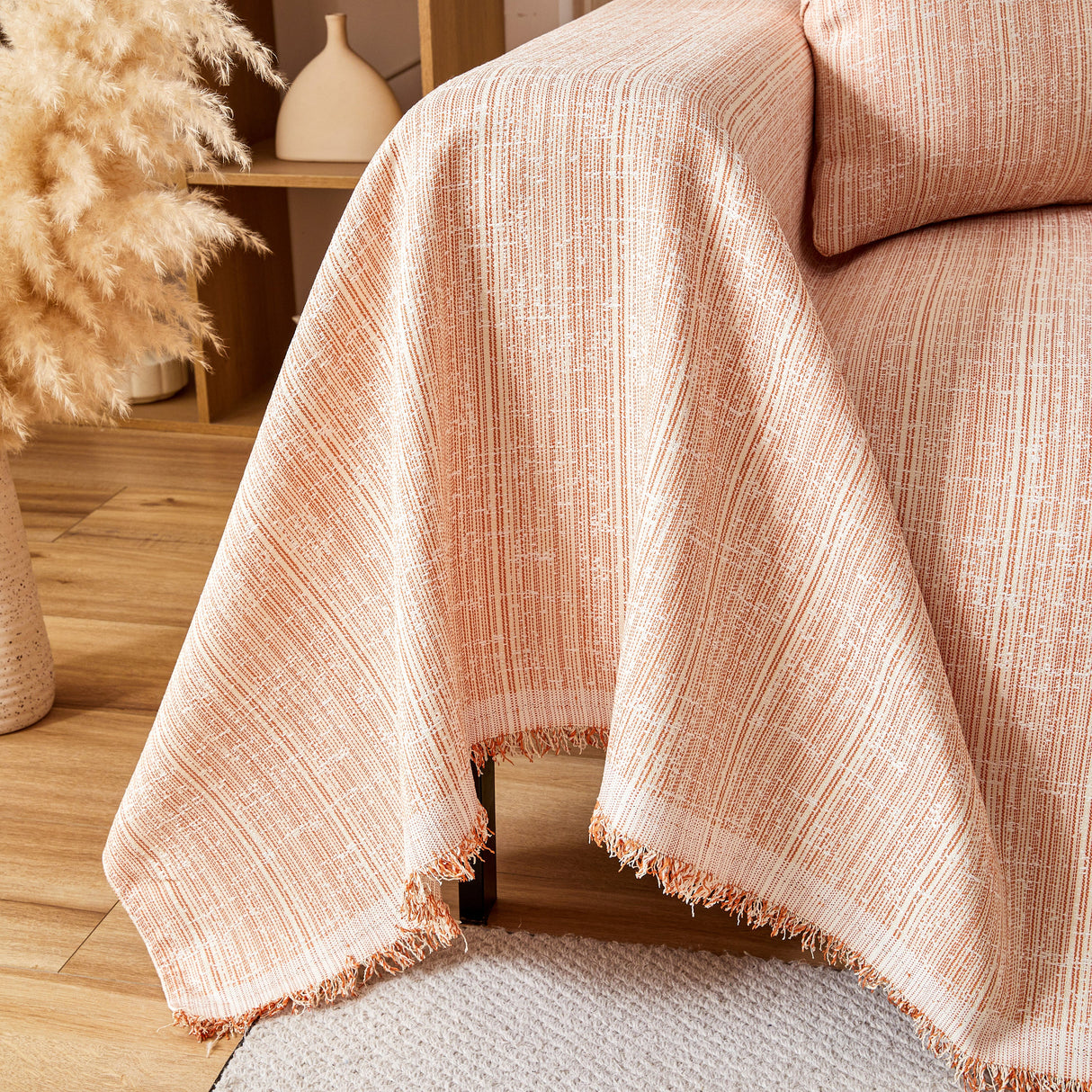 Couch Cover Blanket Couch Covers for Most Shape Sofas Washable Durable Sofa Throw Cover with Tassels