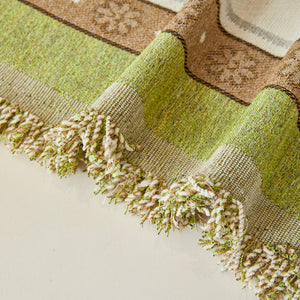 Charming French Country Floral Basket Sofa Throw Cover Rustic Farmhouse-Style Couch Cover Blankets