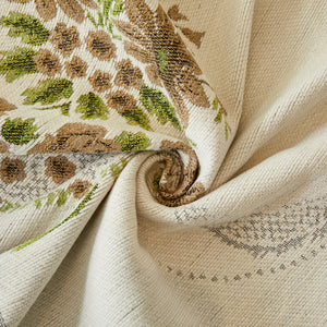 Charming French Country Floral Basket Sofa Throw Cover Rustic Farmhouse-Style Couch Cover Blankets