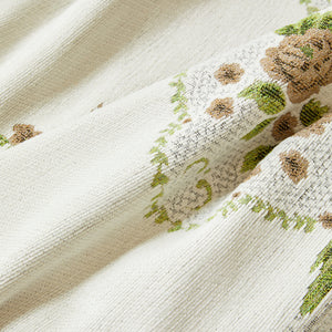 Charming French Country Floral Basket Sofa Throw Cover Rustic Farmhouse-Style Couch Cover Blankets