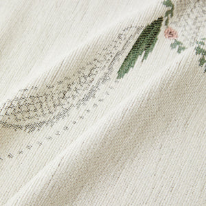 Charming French Country Floral Basket Sofa Throw Cover Rustic Farmhouse-Style Couch Cover Blankets