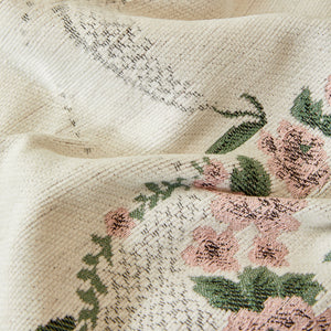 Charming French Country Floral Basket Sofa Throw Cover Rustic Farmhouse-Style Couch Cover Blankets