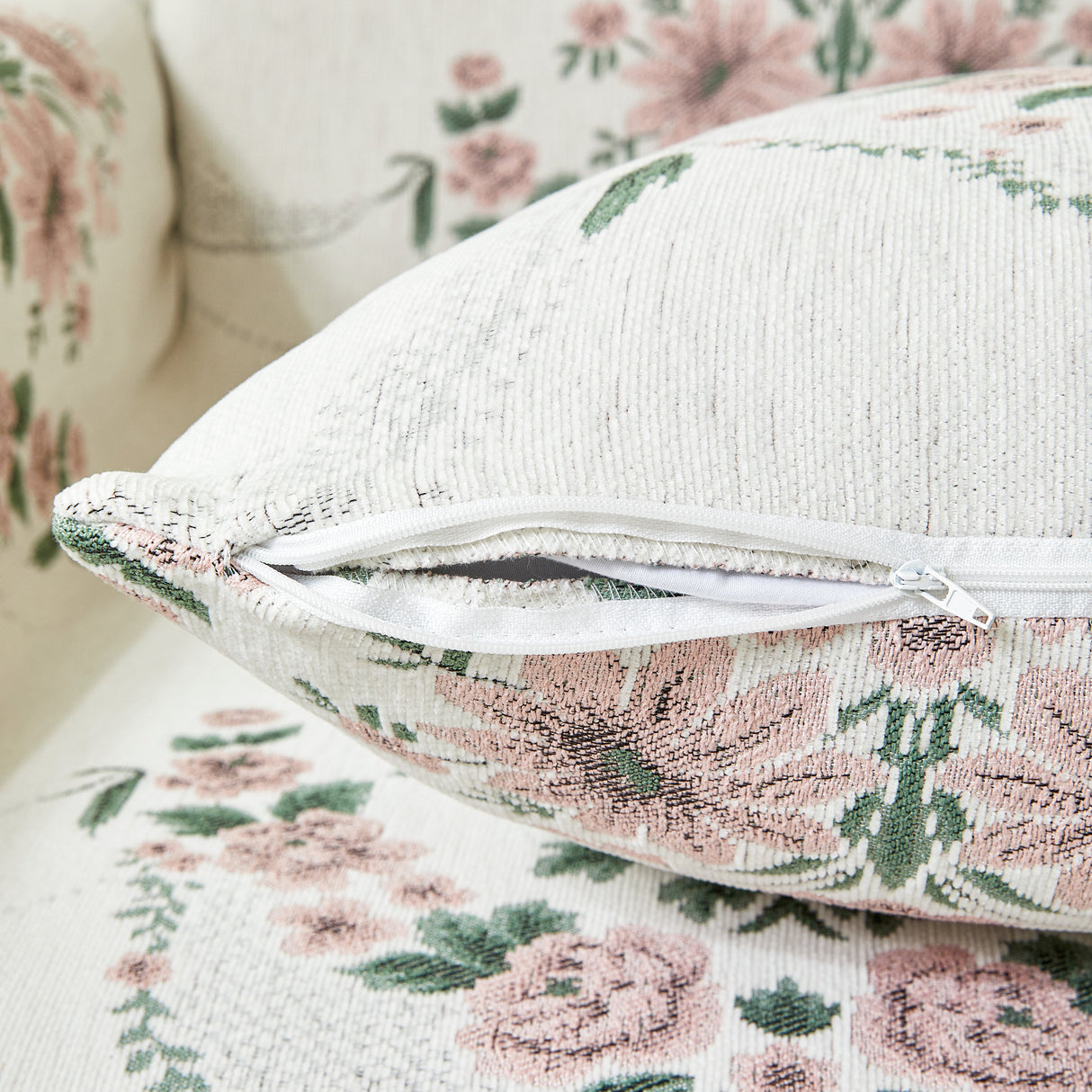 Charming French Country Floral Basket Sofa Throw Cover Rustic Farmhouse-Style Couch Cover Blankets