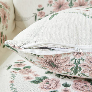 Charming French Country Floral Basket Sofa Throw Cover Rustic Farmhouse-Style Couch Cover Blankets