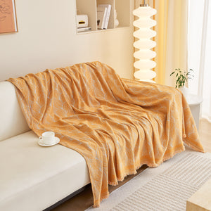 Leaf Universal Furniture Protector Chenille Couch Cover, Large Couch Cover Blanket for Couch Sofa