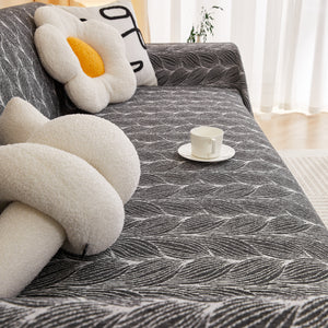 Leaf Universal Furniture Protector Chenille Couch Cover, Large Couch Cover Blanket for Couch Sofa