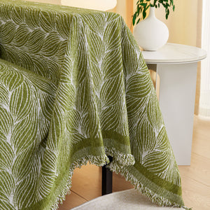 Leaf Universal Furniture Protector Chenille Couch Cover, Large Couch Cover Blanket for Couch Sofa