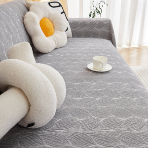 Leaf Universal Furniture Protector Chenille Couch Cover, Large Couch Cover Blanket for Couch Sofa