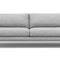 The Livingston 90-Inch Mid Century Sofa is a modern piece featuring clean lines, light gray upholstery, and wooden legs. It includes two seat cushions and two back cushions, embodying a minimalist and contemporary design.