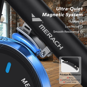 MERACH Stationary Exercise Bike: Smart App & Low Noise Design