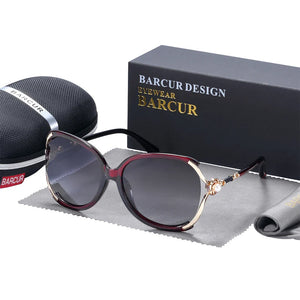 BARCUR Sunglasses Trendy Butterfly Design Fashion Women Sunglasses Polarized Lens Ladies Sun Glasses UV400 Protection for Hot Summer Days
