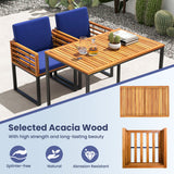 Wooden Dining Chair Set of 2 Solid Rubber Wood Kitchen Chairs-Black
