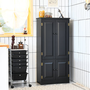 Accent Storage Cabinet Adjustable Shelves-Black