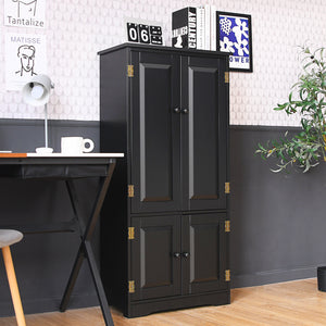 Accent Storage Cabinet Adjustable Shelves-Black