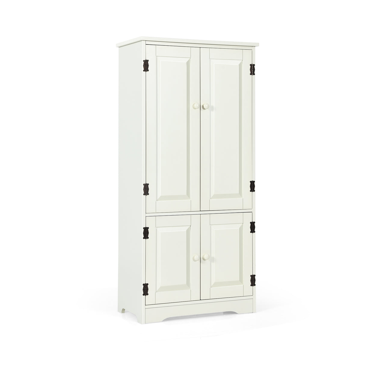 Accent Storage Cabinet Adjustable Shelves-Black