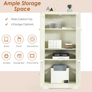Accent Storage Cabinet Adjustable Shelves-Black