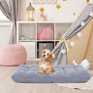 Adjustable 14-position Cushioned Floor Chair-Gray