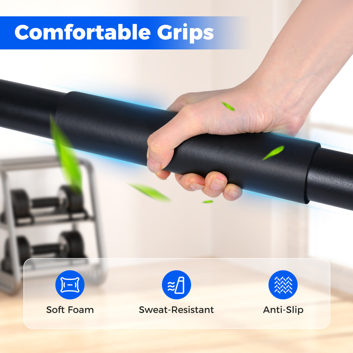 Adjustable Dip Bar Station with 660 LBS Capacity for Home Gym-Black