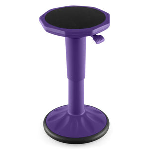 Adjustable-Height Wobble Chair Active Learning Stool for Office Stand Up Desk-Purple