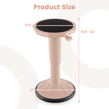 Adjustable-Height Wobble Chair Active Learning Stool for Office Stand Up Desk-Pink