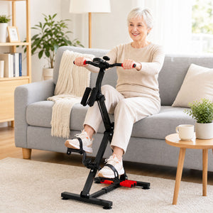 Adjustable LCD Pedal Exercise Bike with Massage-Red