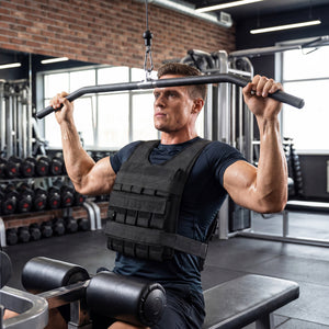 Adjustable Weighted Vest for Men and Women with Removable Iron Weights-66 lbs and M Size