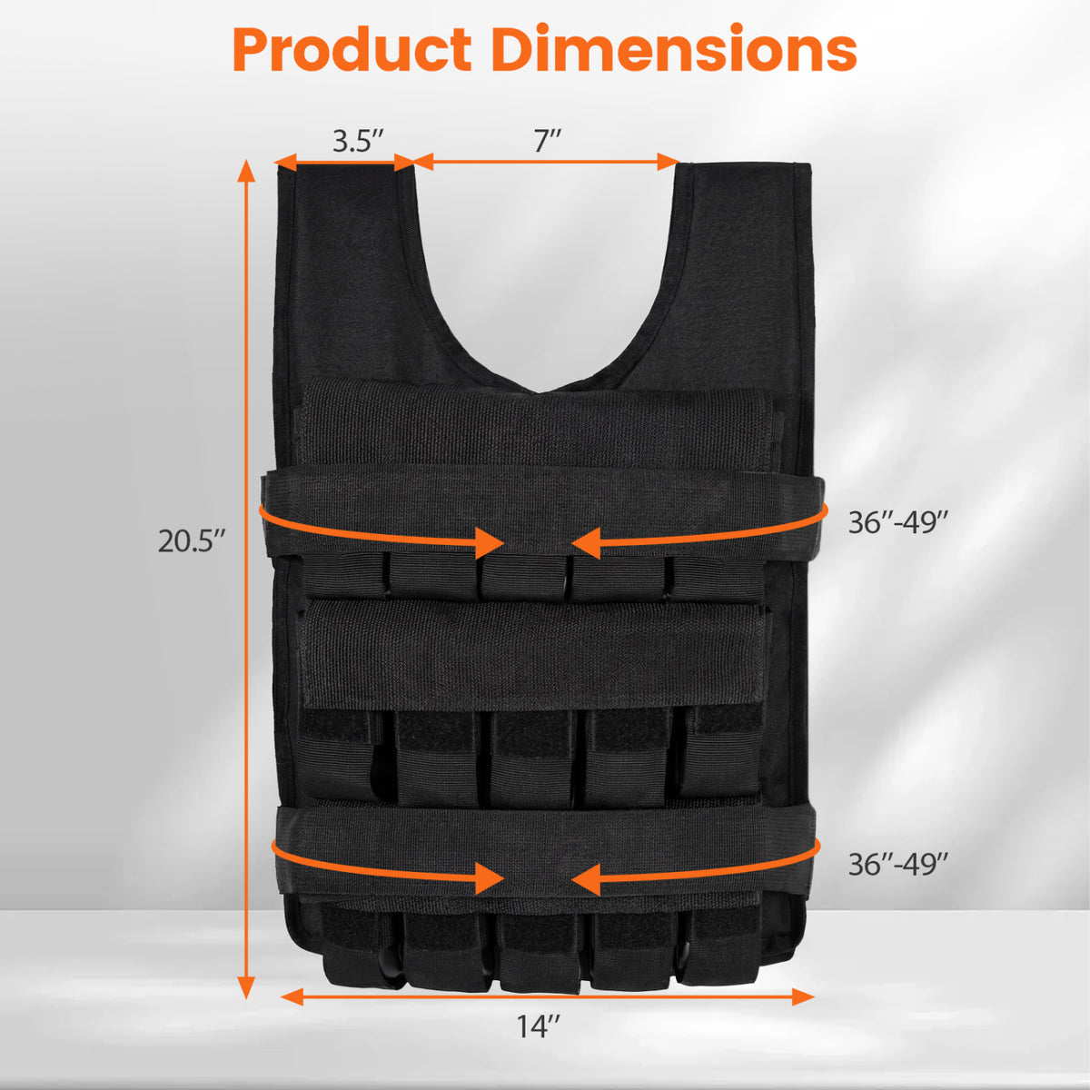 Adjustable Weighted Vest for Men and Women with Removable Iron Weights-66 lbs and M Size