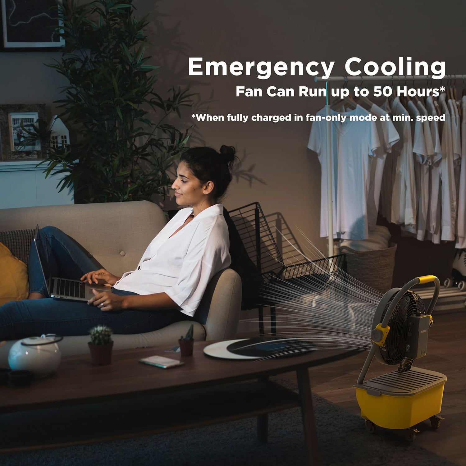 (Open Box) AirSupply MS12 Portable Mist Fan, 19,200mAh Battery & 2.9-Gallon Tank