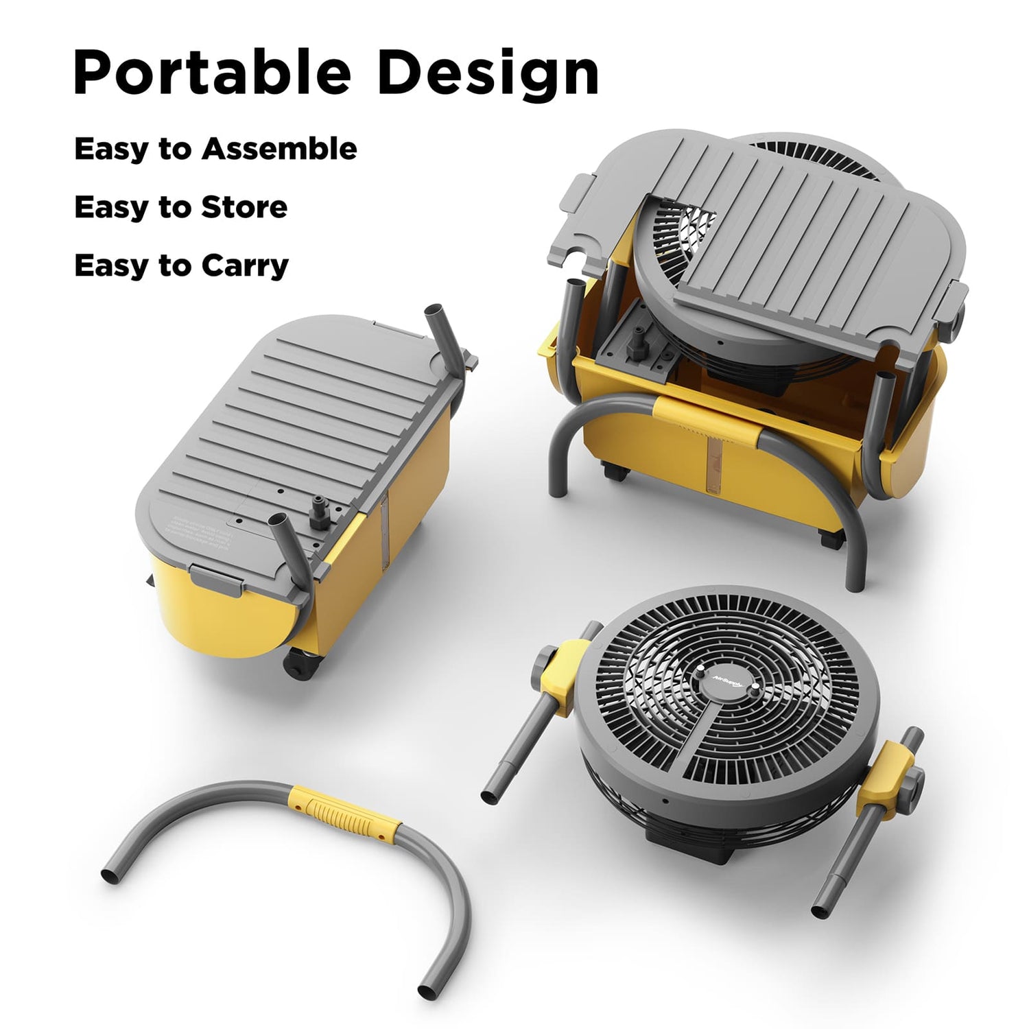 (Open Box) AirSupply MS12 Portable Mist Fan, 19,200mAh Battery & 2.9-Gallon Tank