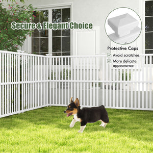 Air Conditioner Fence Panel with Metal Ground Stakes for Outside-White