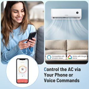 Aire Acondicionado Minisplit 12000 BTU  18.1 SEER2  115V- Funciona con Alexa | FrÃ­o y Calor para Todo el AÃ±o