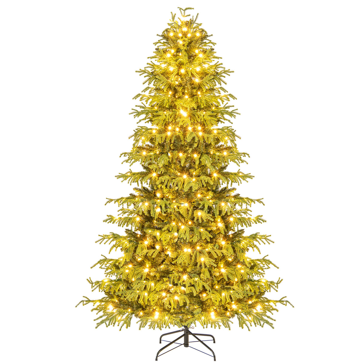 Artificial Christmas Tree with LED Lights and PVC Mixed Branch Tips-7