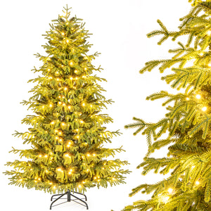 Artificial Christmas Tree with LED Lights and PVC Mixed Branch Tips-6