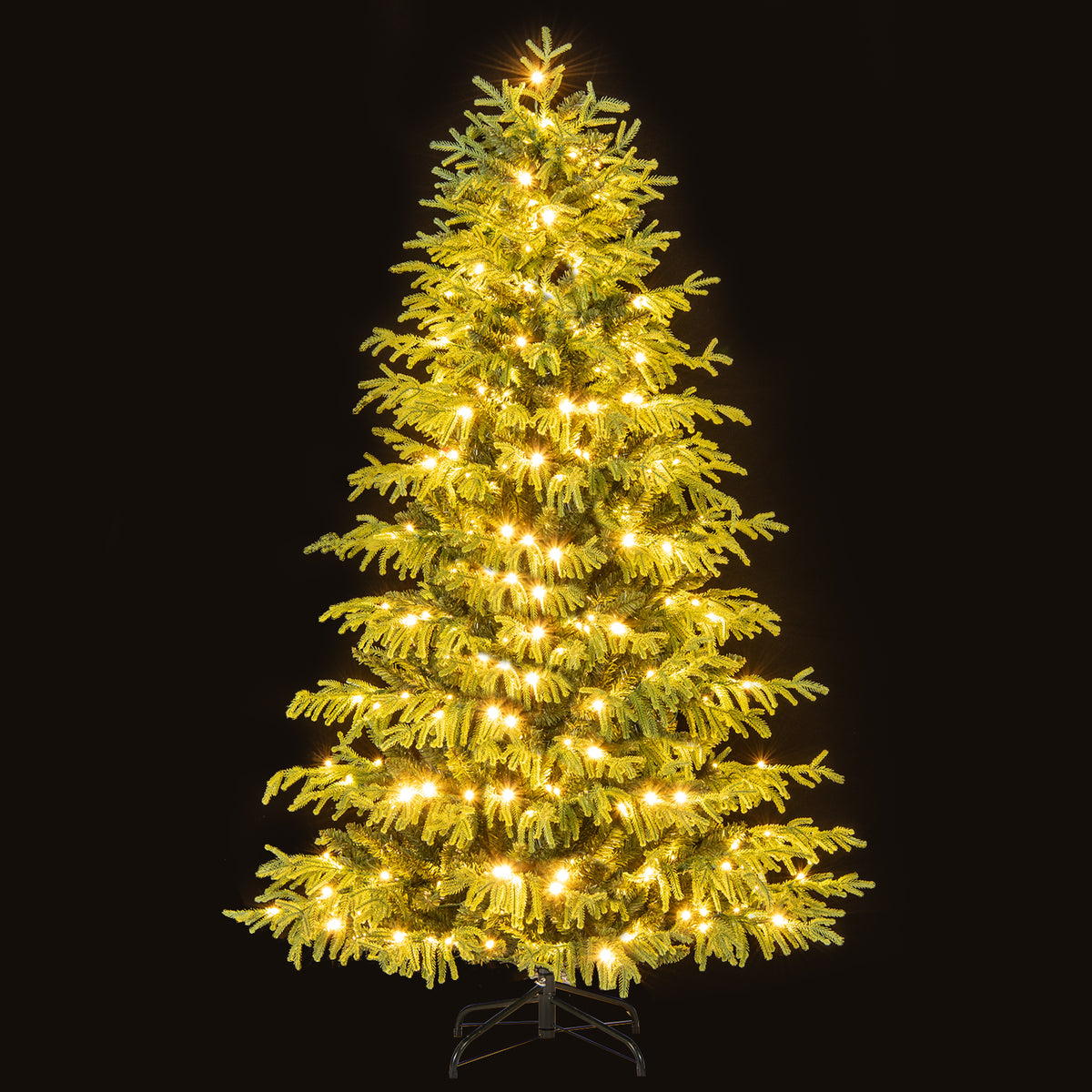 Artificial Christmas Tree with LED Lights and PVC Mixed Branch Tips-6