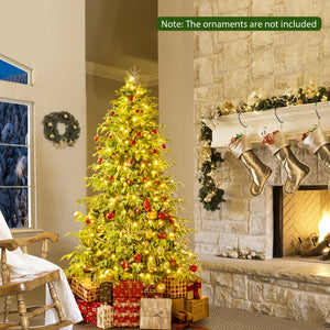 Artificial Christmas Tree with LED Lights and PVC Mixed Branch Tips-6